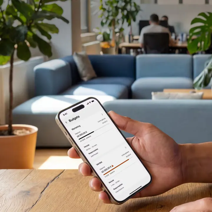 Suivi des budgets dans l’application Qonto